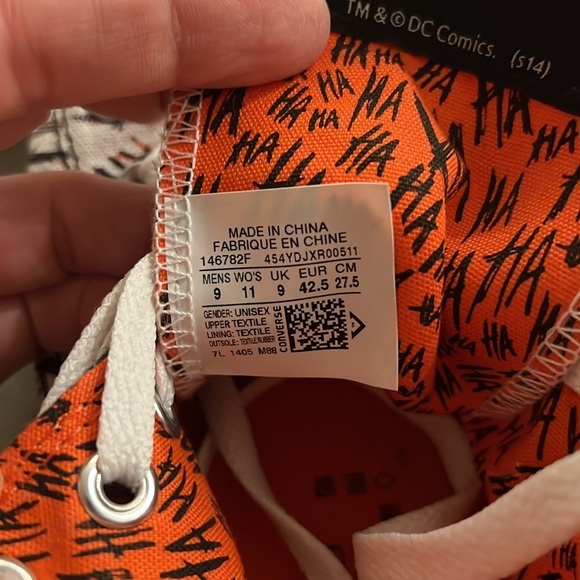 Converse DC Comics x Chuck Taylor All Star The Joker Laugh High Top Snea… - Picture 15 of 15